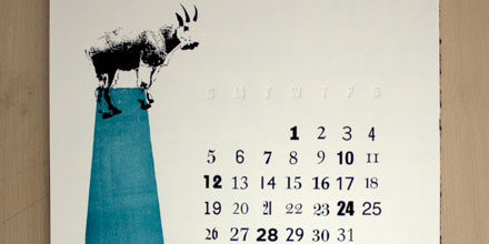 2012 Letterpress Calendar